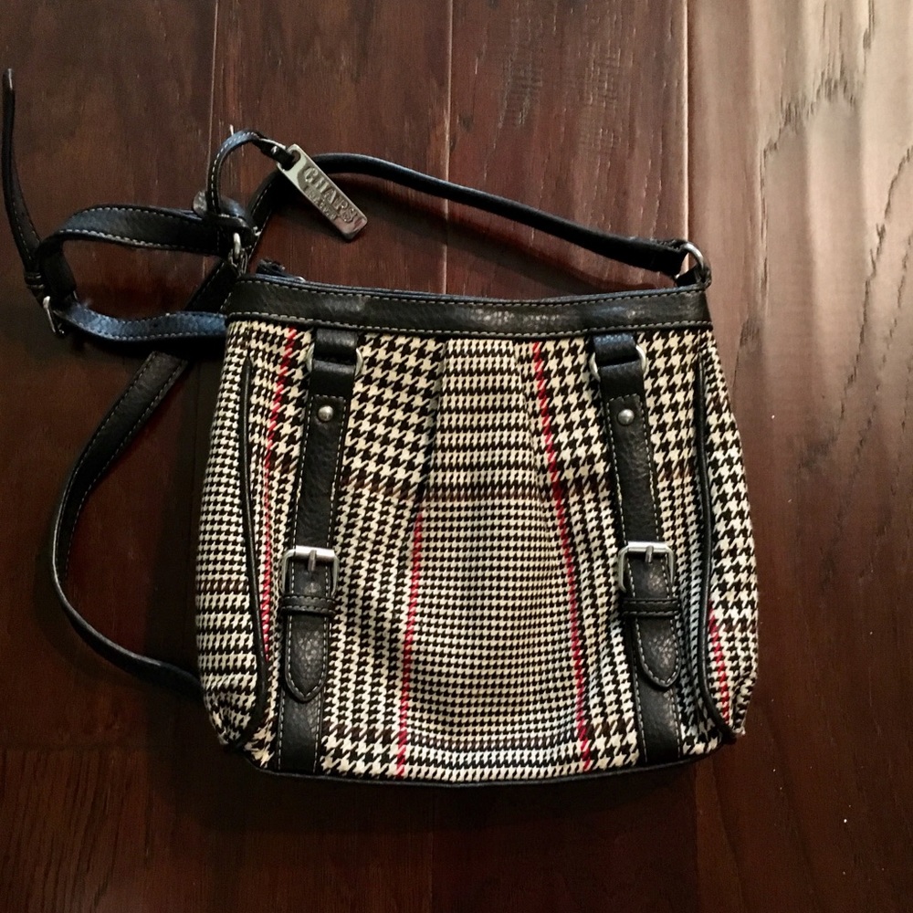 Chaps Ralph Lauren Houndstooth Crossbody Purse